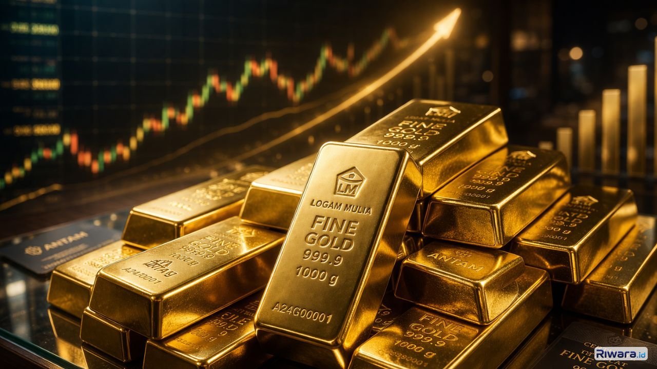 Harga emas produksi PT Aneka Tambang Tbk bertahan di level tinggi mendekati Rp3 juta per gram pada perdagangan 25 Maret 2026 di tengah ketidakpastian ekonomi global.